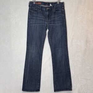 Vtg J.Crew Hipslung Jeans Women 29S Dark Wash Y2K Low Rise Bootcut Stretch